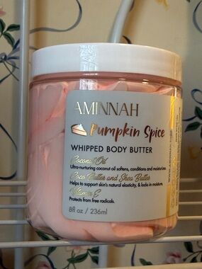 Aminnah Pumpkin Spice Whipped Body Butter 8 oz. Sealed, New